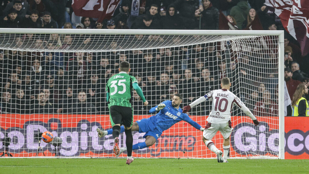 Serie A: il Torino batte il Sassuolo 1-0, gol di Vlasic su rigore – Calcio