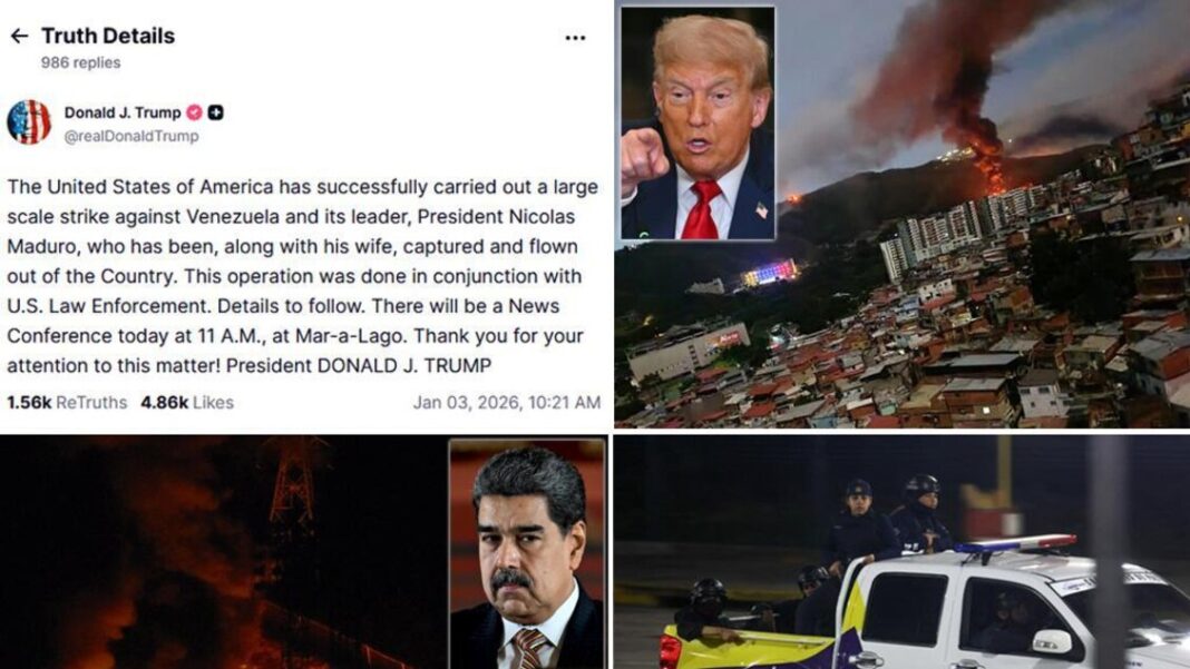 Trump attacca il Venezuela: ‘Catturato Maduro e la moglie e portati fuori dal Paese’ – Notizie