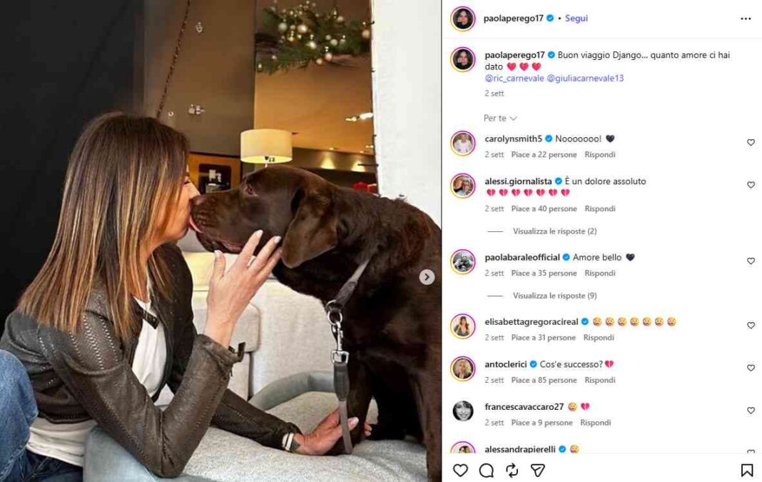 Lutto per Paola Perego, l’addio commosso della conduttrice: “Quanto amore ci hai dato”